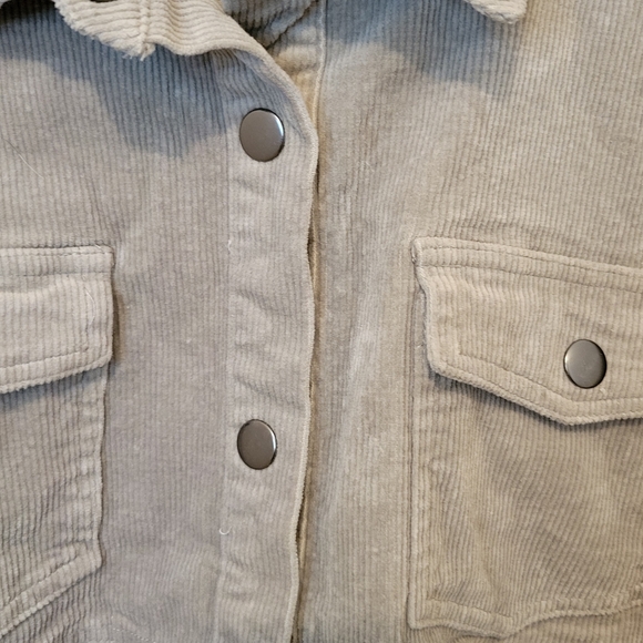 Newbury Kustom Button Down Babydoll Corduroy Shacket Size Medium - Picture 3 of 6
